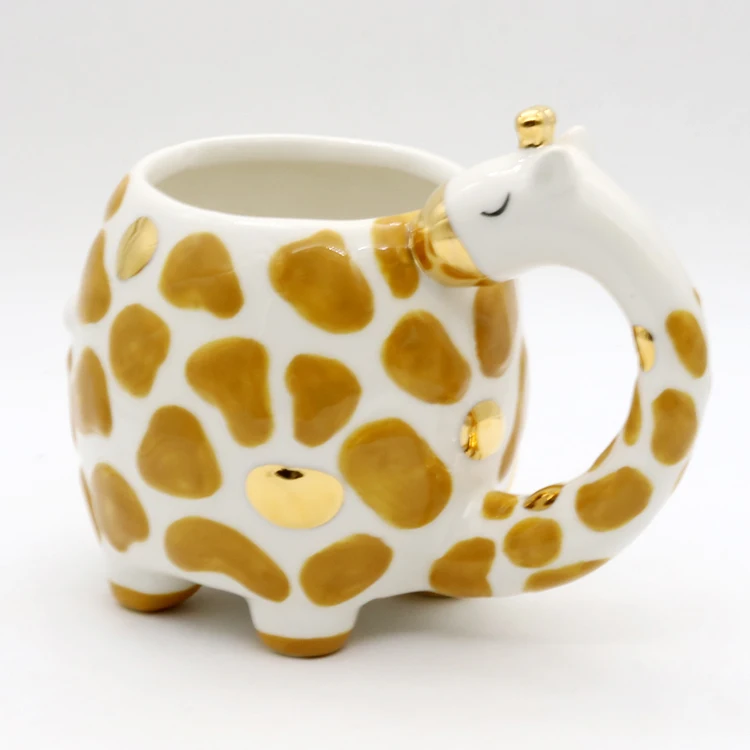 Ceramic giraffe custom printed logo coffee mugs