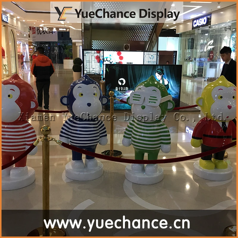Factory custom made home decoration polyresin resin monkey statues