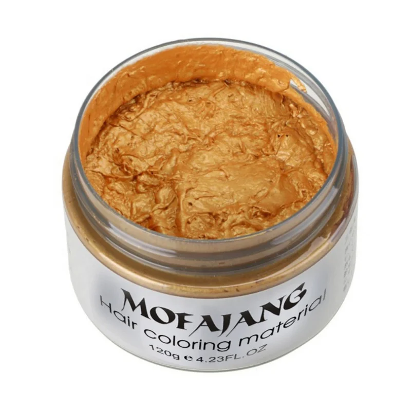 Mofajang Hair Styling Pomade Temporary Disposable Mud Hair Dye Color Wax