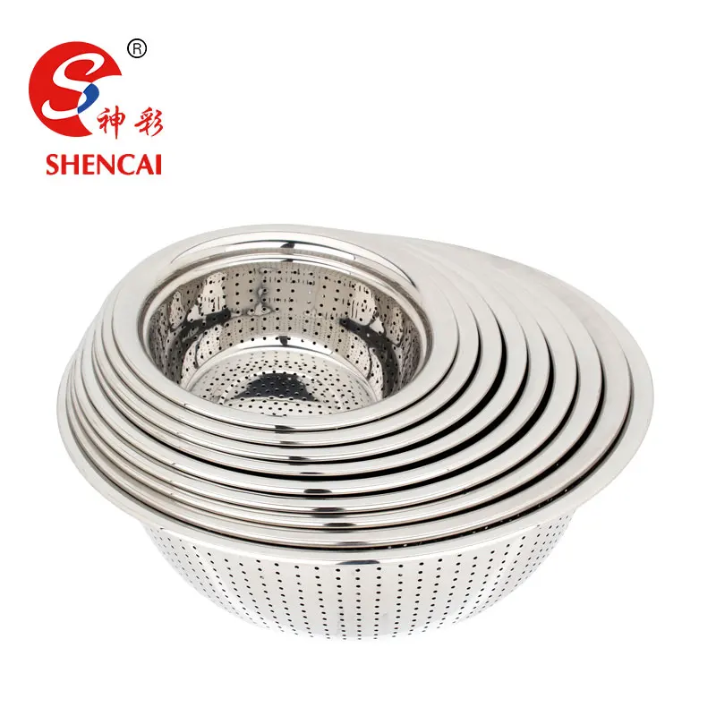 Stainless Steel Colander Pasta Basket Cooking Fruit Colander