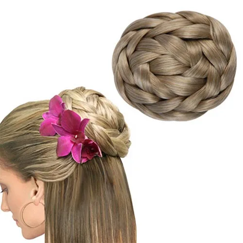 
Chignons Synthetic Hair Buns Hot Sale Braid Hair Pieces For White Woman 