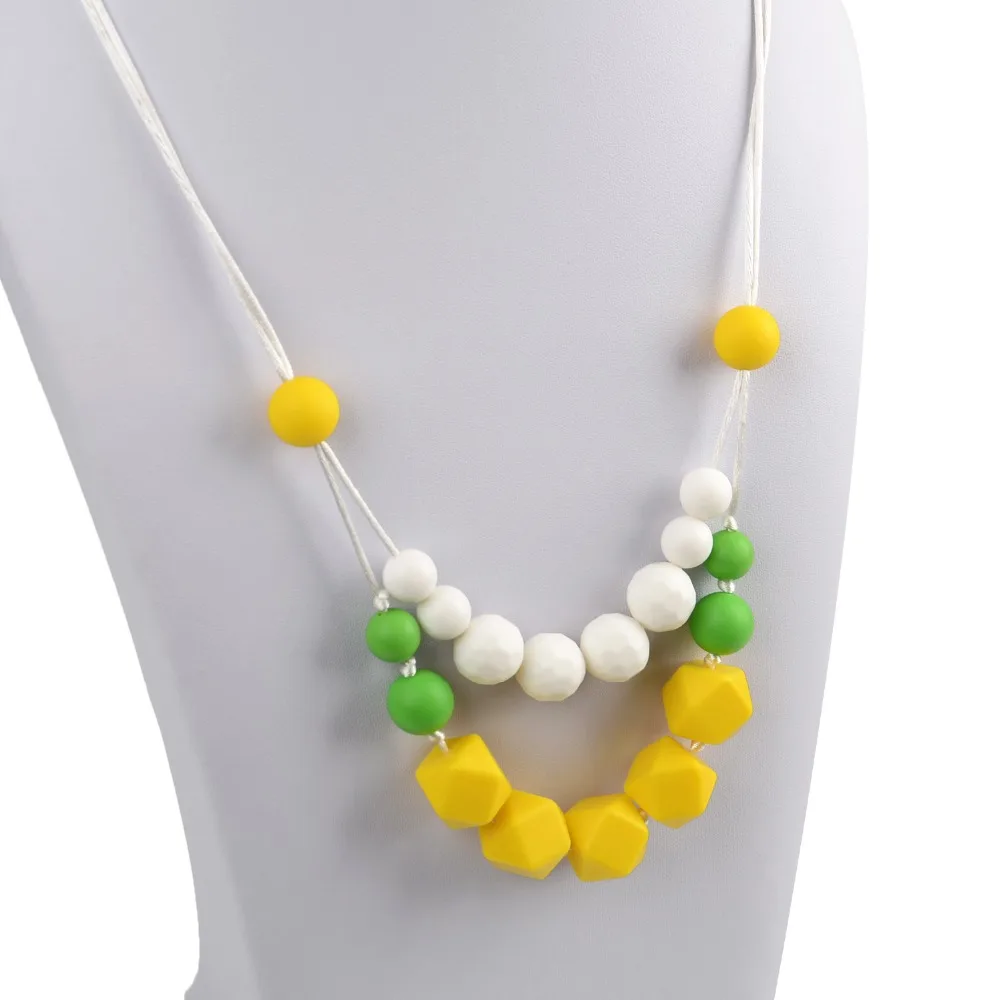 Wholesale silicone teething bead loose beads for baby teether and nursing necklace