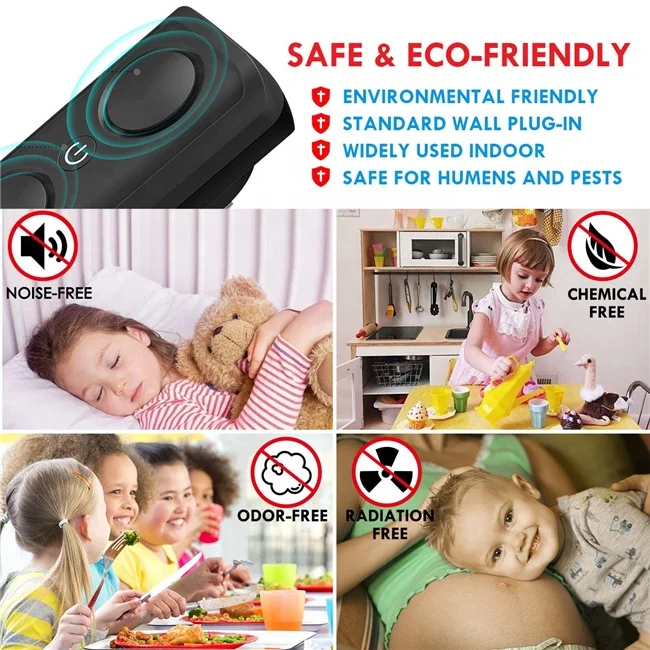 
Double Ultrasonic Pest Repeller Plug in, Mosquito Mouse Fly Insects 2019 Ultrasonic Pest Repeller 