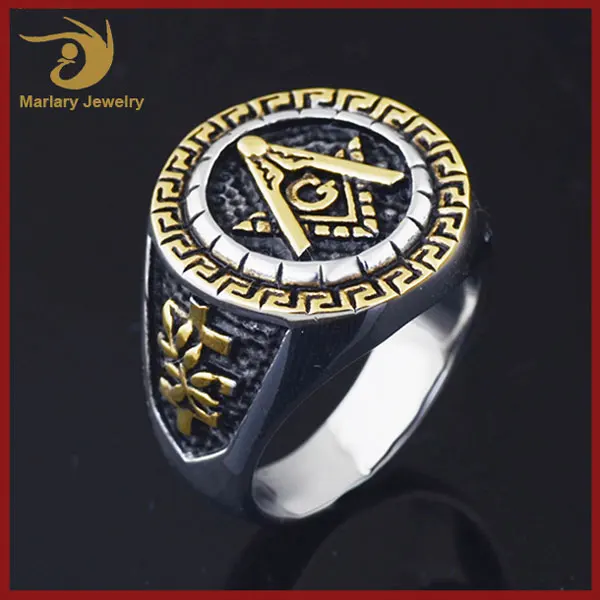 Wholesale Jewelry Ring Cheap Antique Stainless Steel Championship Masonic Ring For Men