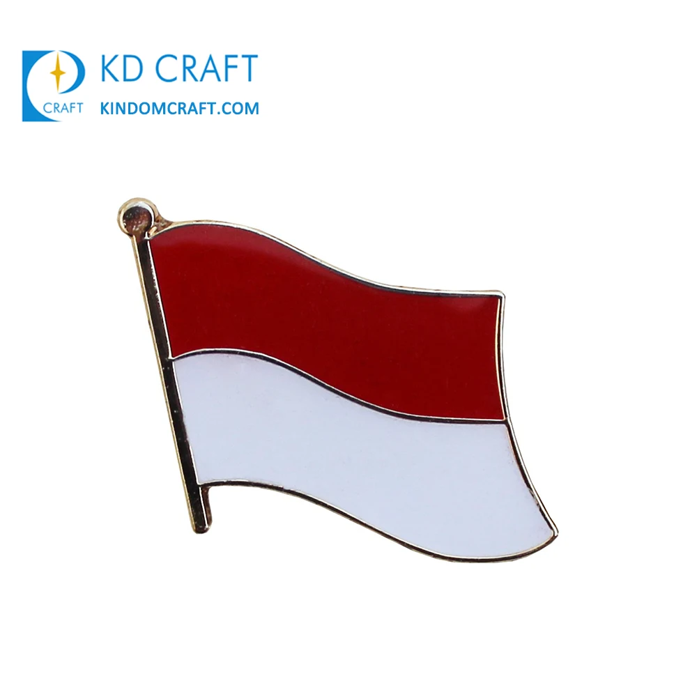 High end custom metal zinc alloy enamel epoxy country indian flag lapel pin badge for national day