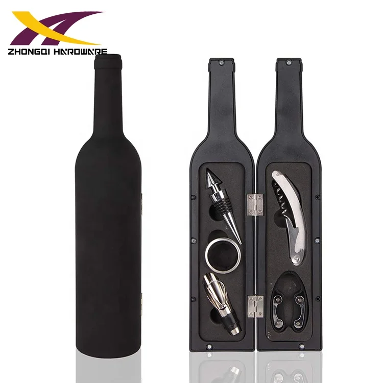 Dependable quality 5pcs ABS bottle shape case corkscrew wine gift set