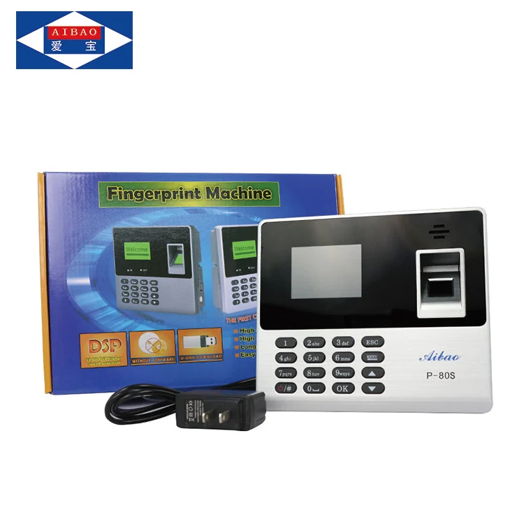 Fingerprint time attendance machine with biometric fingerprint scanner P-80S