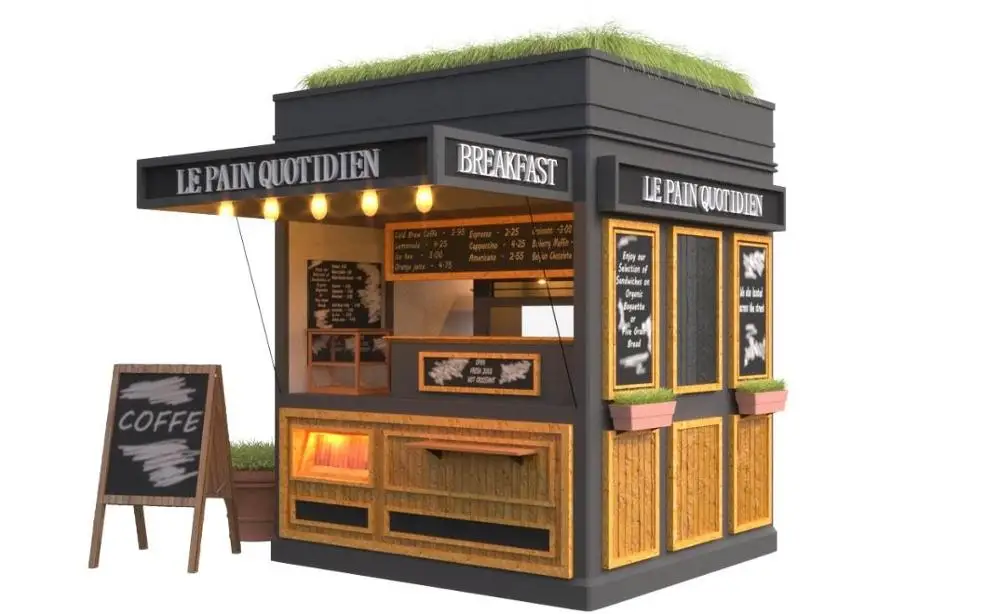 
Prefab House Container Coffee Shop Store Office Mobile Shipping Container House With Wooden 