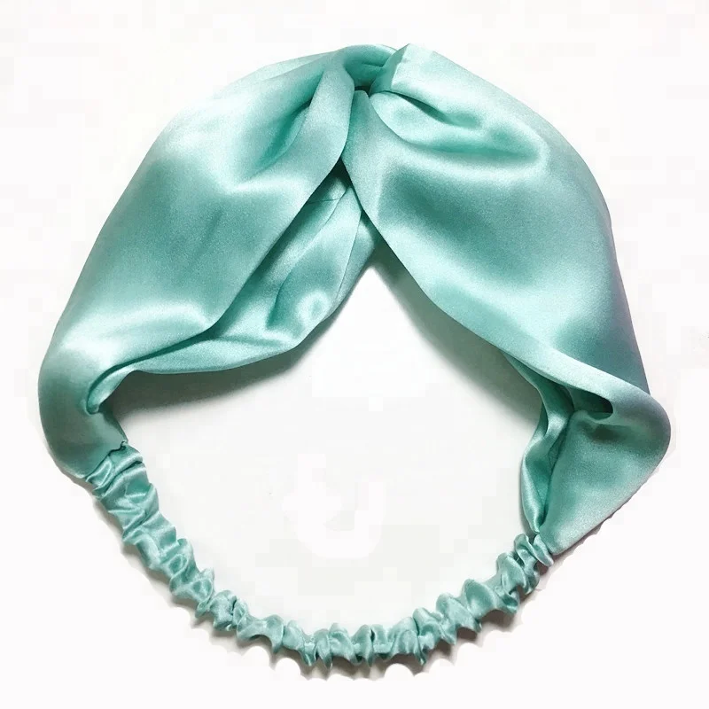 Silk Headband 100% Pure Hair Band Cross Elastic Hairband For Women