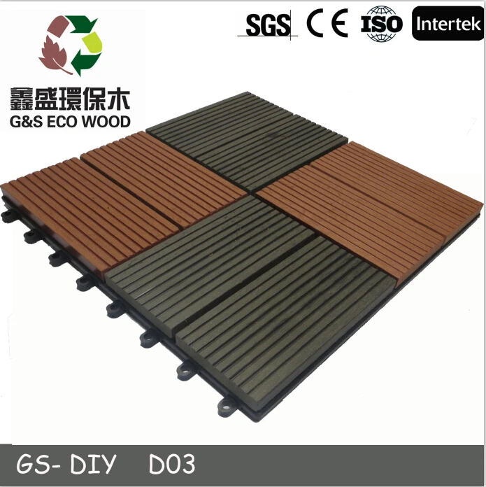 snap together wpc diy flooring tile for garden border and porch