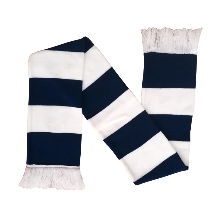 US online store hot selling Christmas gift stripe design knitted fans scarf