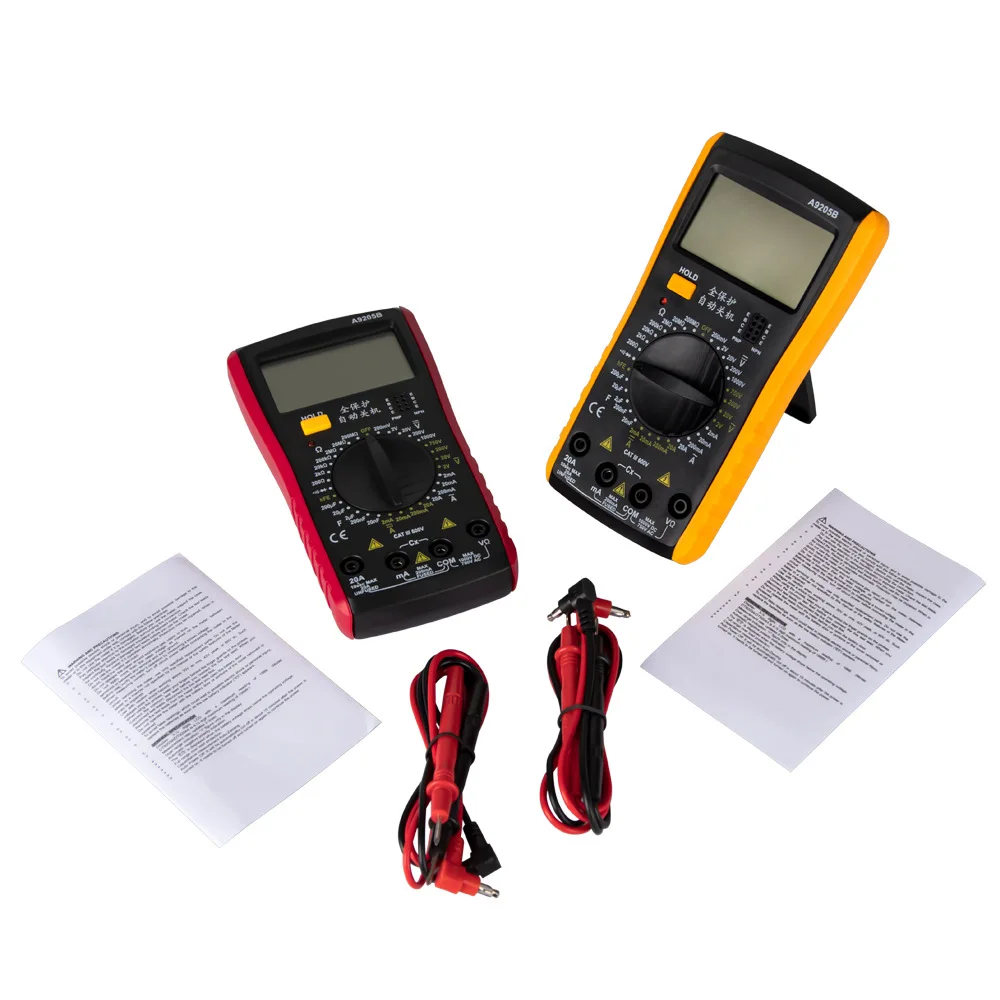 Цифровой мультиметр DM9205A, A9205B, конденсатор сопротивления напряжения, постоянного тока, обнаружение переменного тока, электрическое оборудование