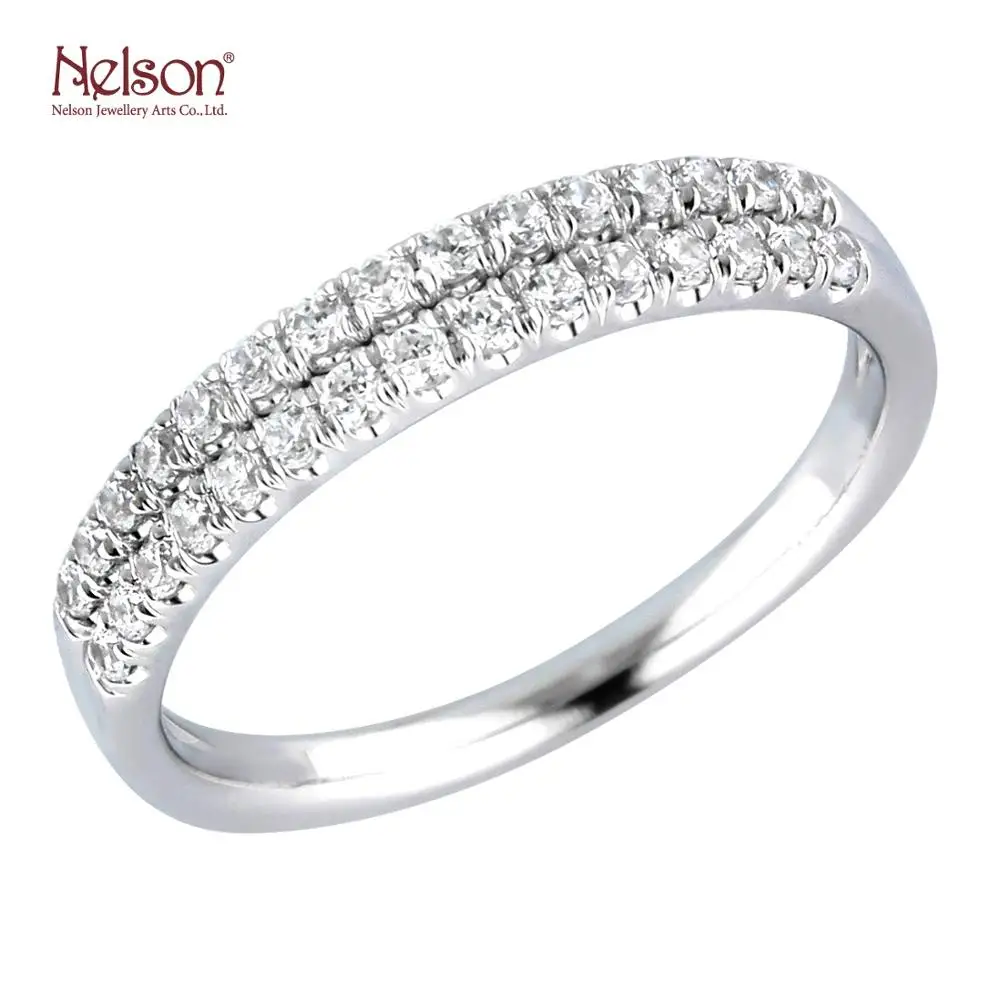 Wholesale price Custom logo New Arrival Lovely Anniversary 18K White Yellow Rose Gold Diamond Couple Ring For Girlfriend