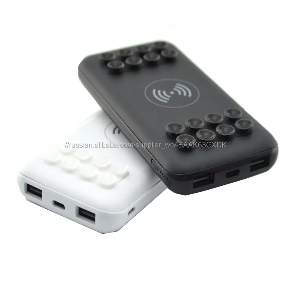 Wireless Power Bank Suction Cup, 10000mAh Wireless Power Bank Charger