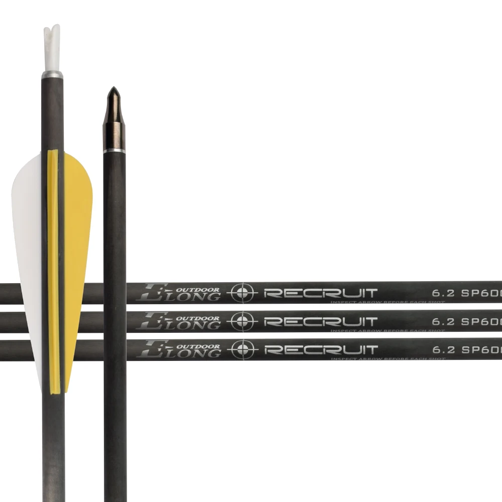 Professional I.D. 6.2 mm Arrows Carbon Archery recurve bow Carbon Fiber Arrow shafts shooting arrows