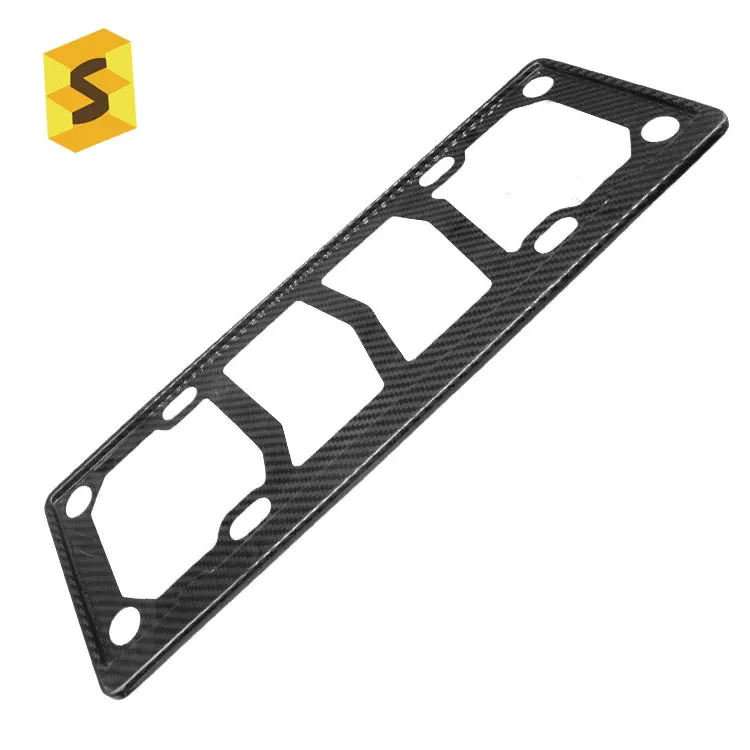 ES W-ZG-028 отечественных автомобилей Внешняя рамка номерного знака 100% пластина из чистого графитового волокна по индивидуальному заказу