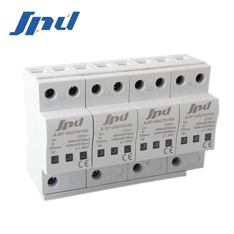 JINLI spd 275V ac surge protection device 100ka 4P lighting surge protector
