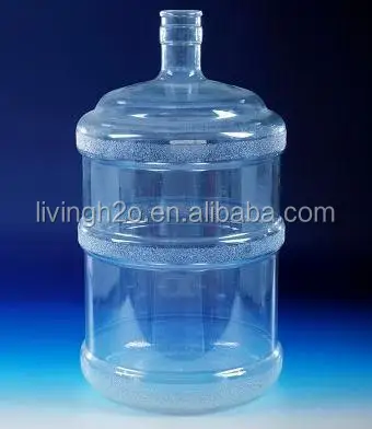 Plastic 5 gallon PC water bottle PET barrel  1 2 3 4 gallon 20liter