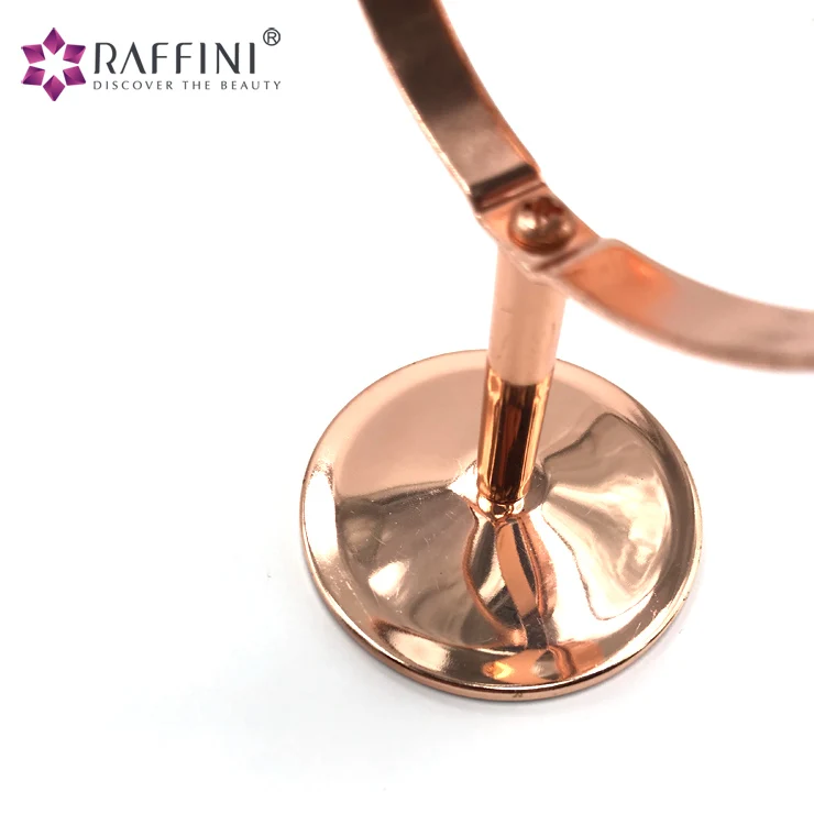 Magnifying Rose Gold Desk Double-sided Personal Mirror
