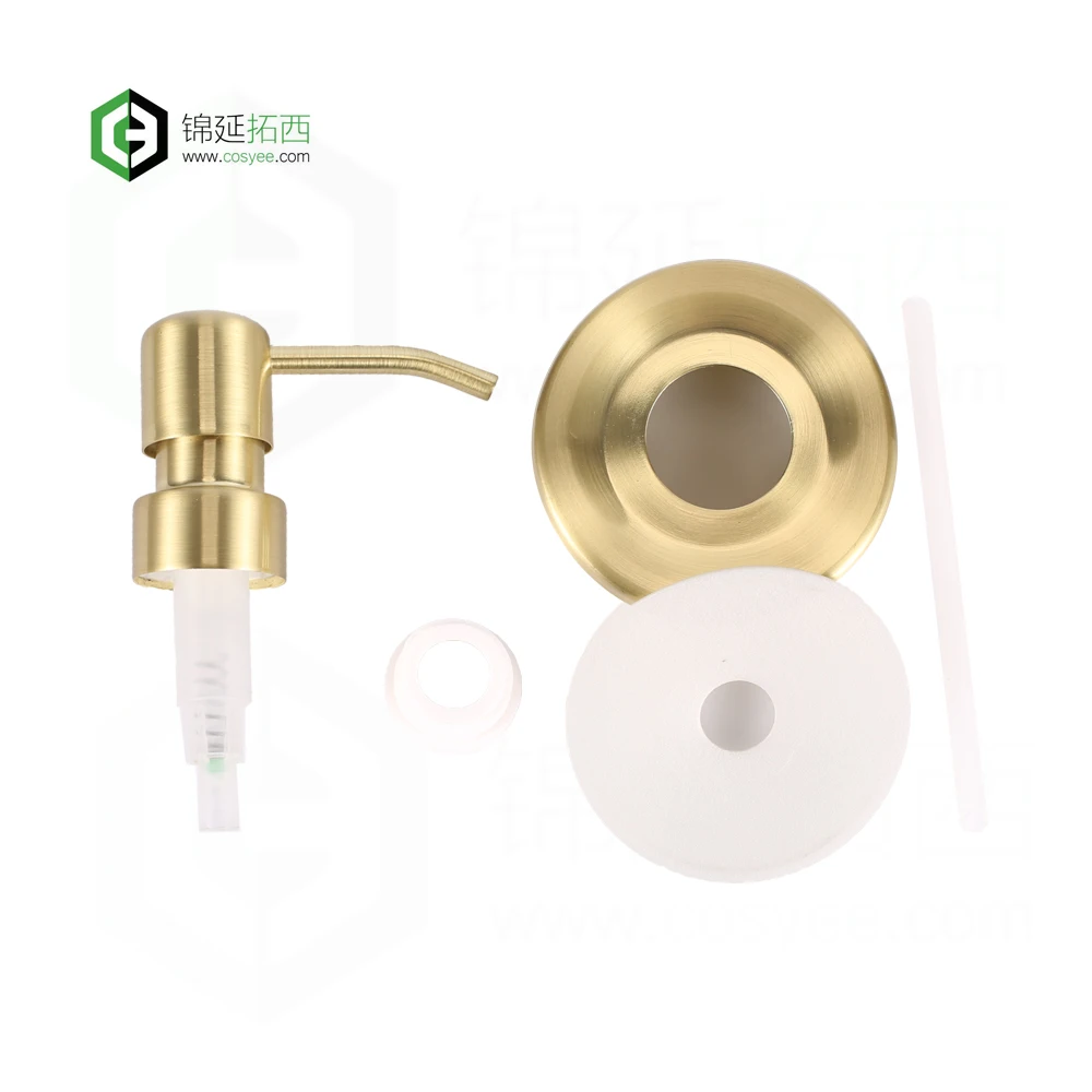 Дозатор для жидкого мыла и лосьона с золотым покрытием для замены