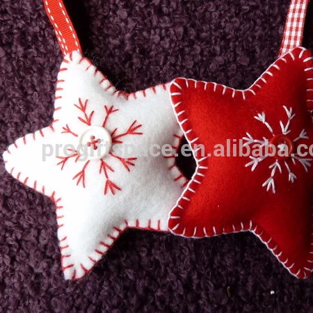 
2018 hot sales China product handmade diy wedding project fabric Christmas snowflake ball gift original felt star craft hanging 
