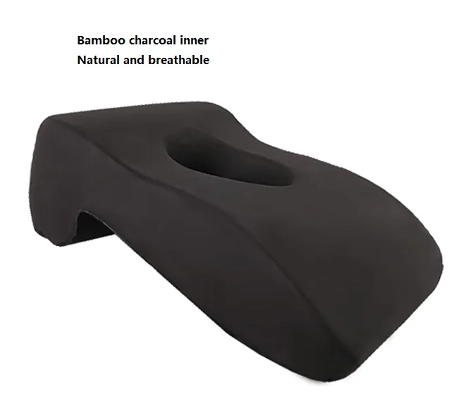 Nap sleeping face down cradle Pillow cushion with hollow and bamboo charcoal memory foam  inner