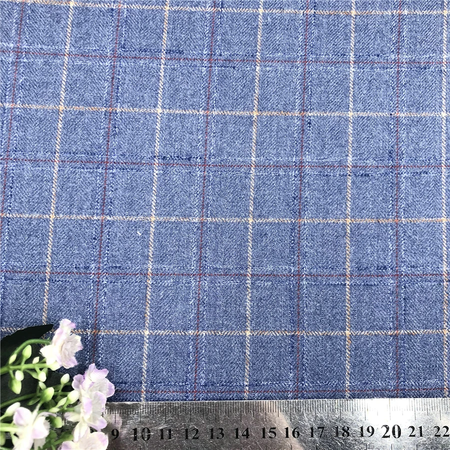 Новинка 65 полиэстер 35 искусственный материал клетчатый узор текстурированный костюм мужской осенний костюм брючный Блейзер Пальто тяжелая ткань для ткани