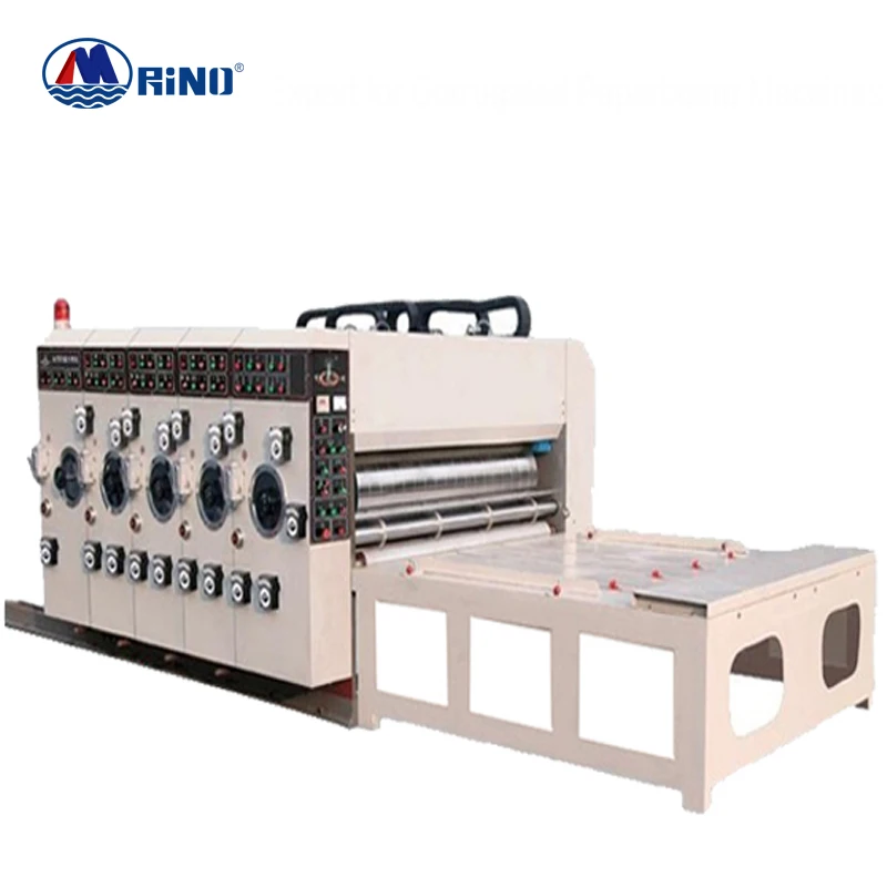 Semi Automatic flexo printing machine for box Printer carton slotting 4 knives