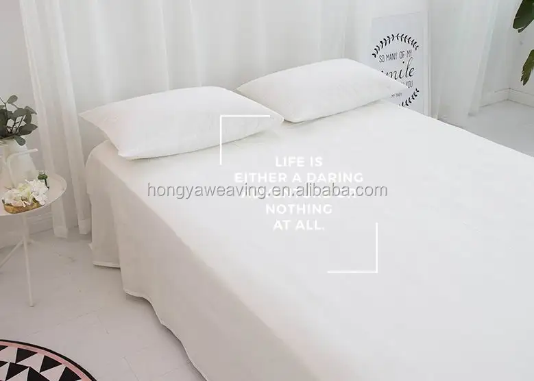 Натяжная простыня 60s из чистого хлопка с атласом для отеля от производителя Nantong