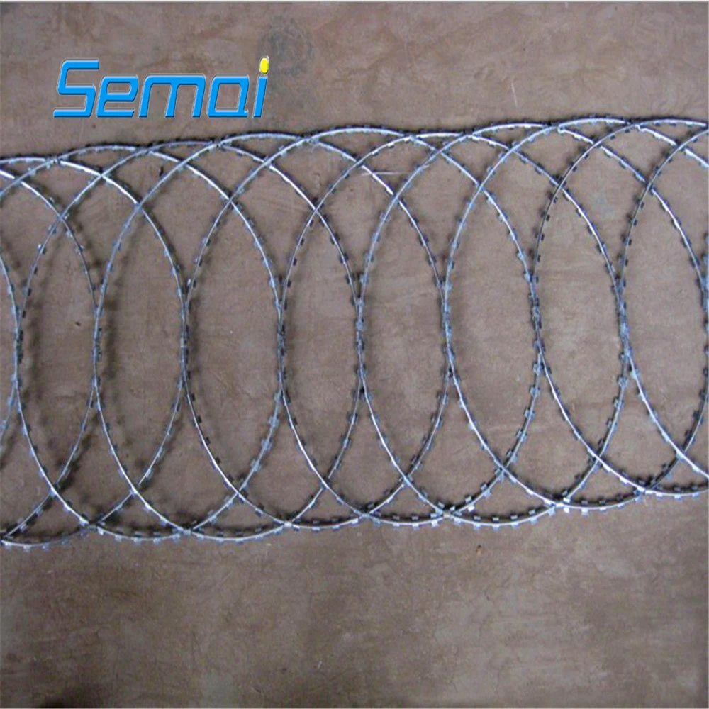 
cheap hot sale barbed wire razor wire mesh wall spike(factory) 