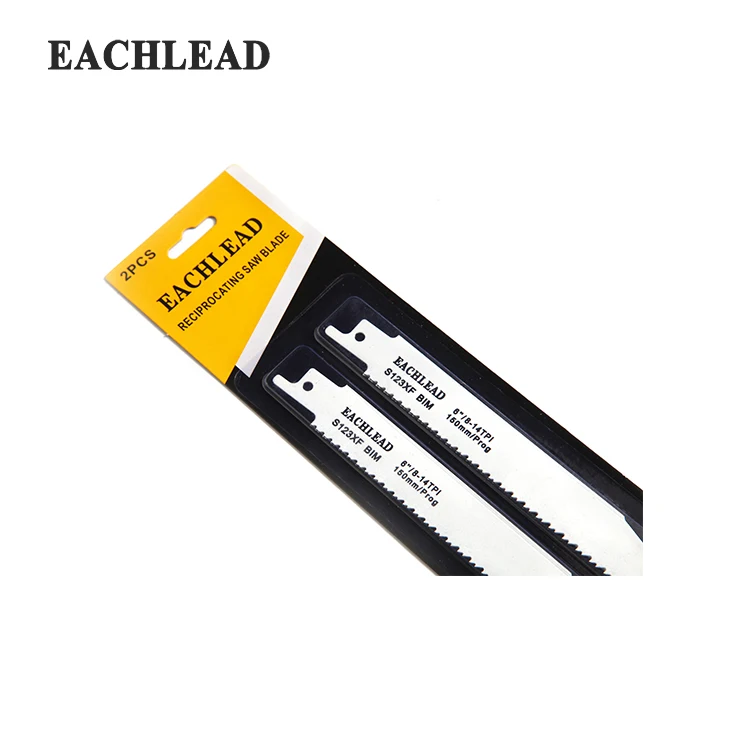 
Customized S123XF Series Milled Teeth Metal Cutting 8-14TPI Reciprocating Saw Blade 2pcs/Blister Card Set 