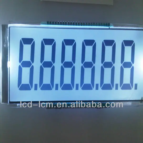 Китайский производитель, пользовательский TN или VA 7 сегментный 6 цифр со светодиодной подсветкой