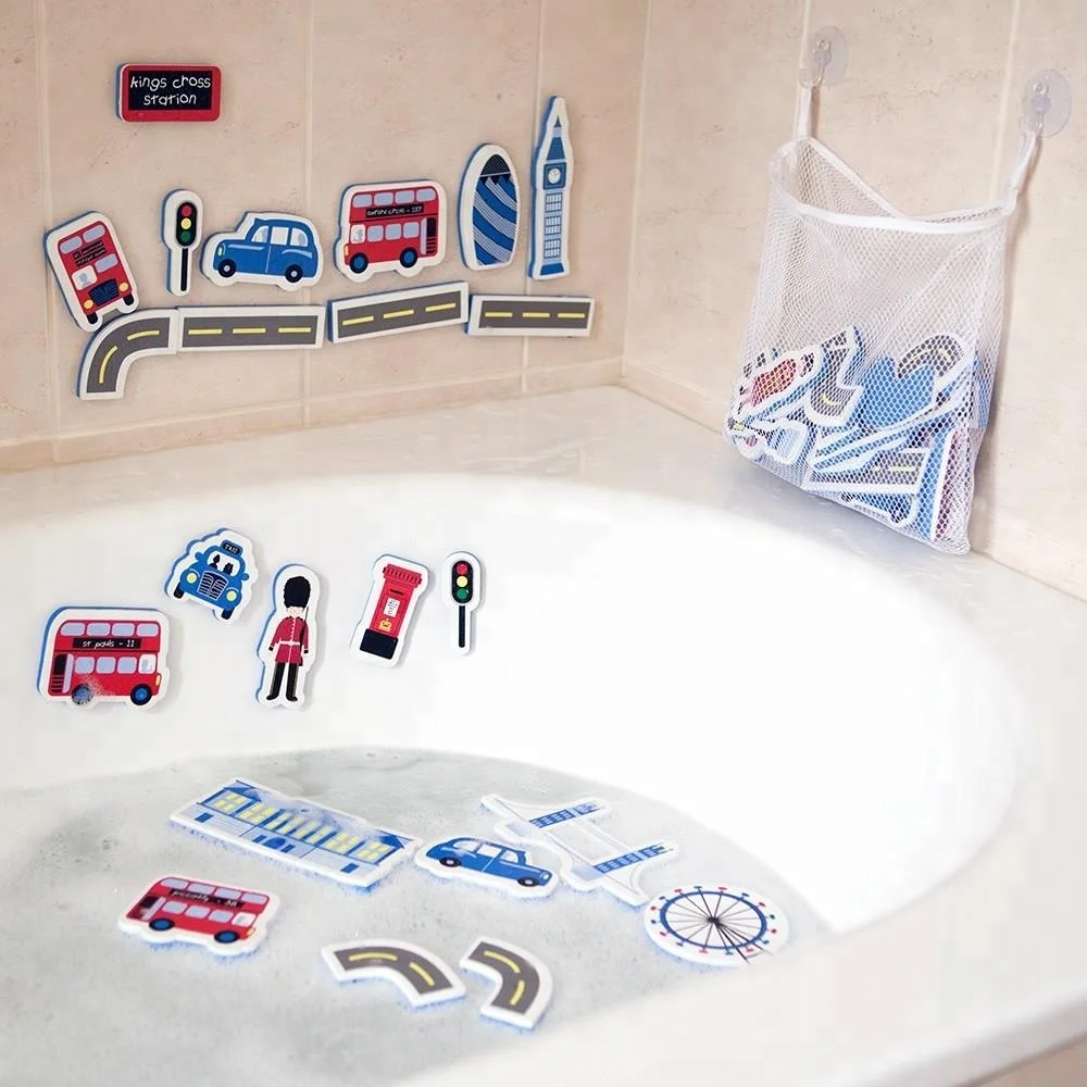 Custom shape number letter sea animal baby foam bath toys