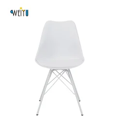 150 контейнеров в месяц новый дизайн каждую неделю современный белый полиуретановый стул с железными ножками для обеда