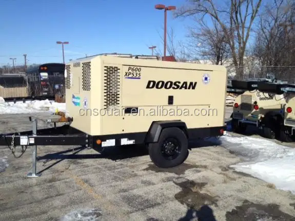 425cfm 100psi Ingersoll-rand Doosan портативный дизельный винтовой воздушный компрессор модель P425/HP375WCU HP450/VHP400WCU P600/XP535WCU