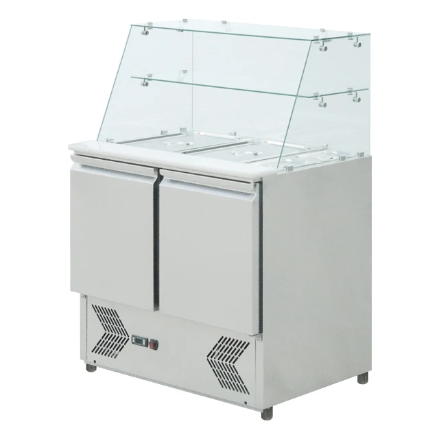 Restaurant 2 doors Salad Bar Refrigerator /Salad Prep Counter
