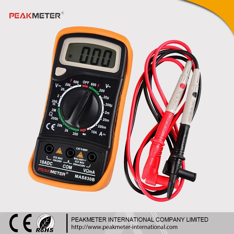 Digital 2000 Counts Same Quality to Mastech Multimeter MAS830B Manual Range