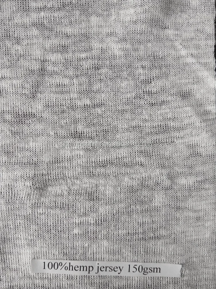
100% hemp jersey fabric wholesale hemp fabric 