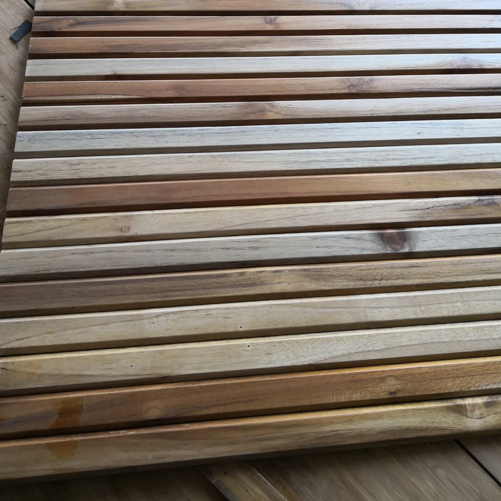 2019 eco-friendly teak shower mat