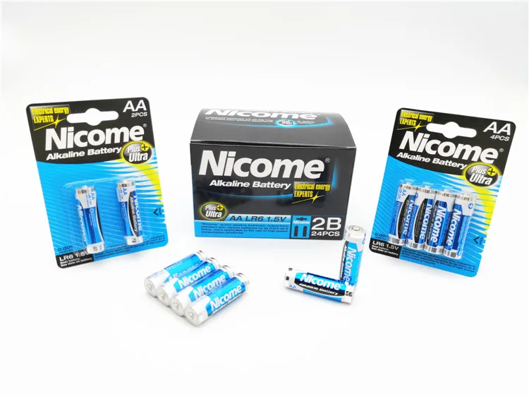 Щелочная батарея 1,5 В LR6 AA для беспроводной мыши, 360 минут, бренд Nicome