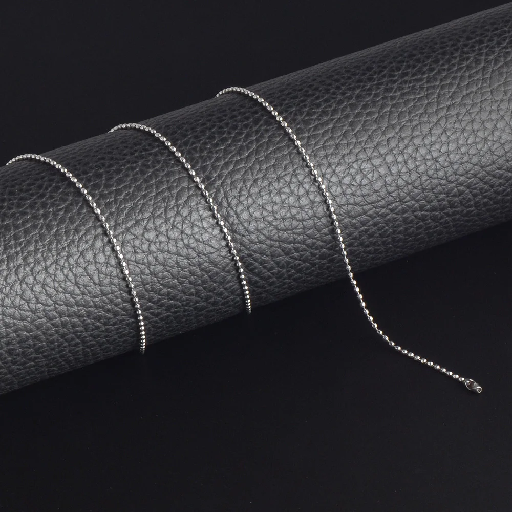 
OEM Metal stainless steel ball bead chain with connector and pendant 