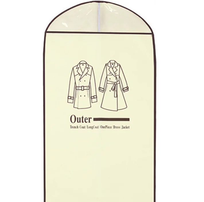 Customized logo reusable heavy duty breathable clothes cover nonwoven mens suit garment bags