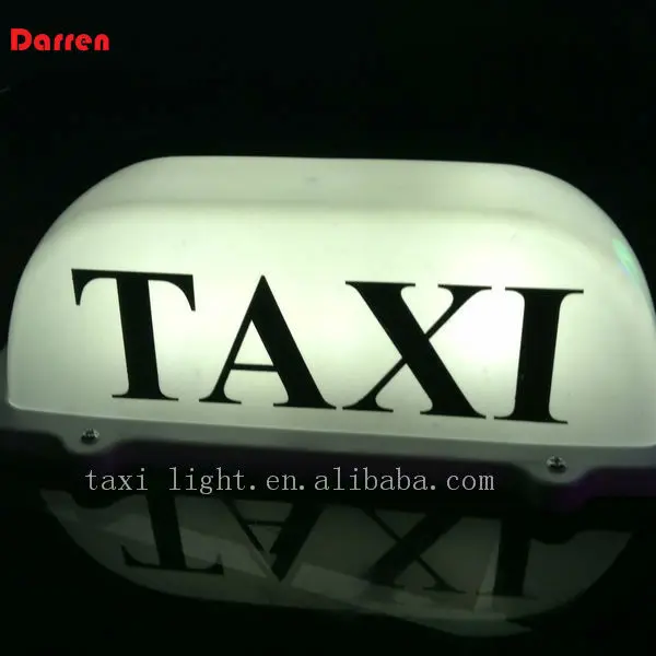 White Car Top Magnetic Taxi Top Light