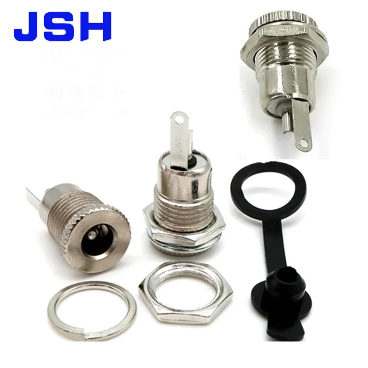 5,5 мм x 2,1 мм металлический разъем питания постоянного тока, гнездовой панельный разъем