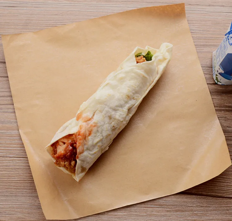 
chicken burger food packaging wrapping paper wholesale,Greaseproof printing logo paper with PE 