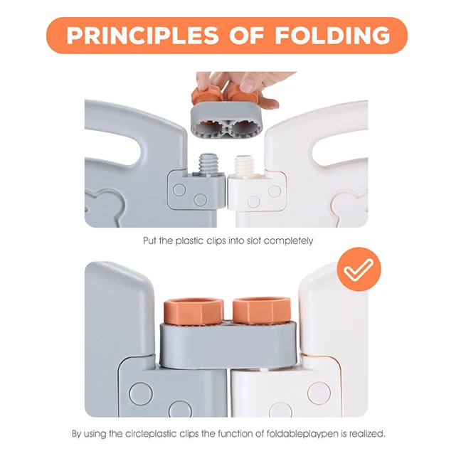 
ABST Foldable Kids Baby Playpen Panel Safety Play Center Yard Home Indoor Outdoor Fence with 14+2 Panel 