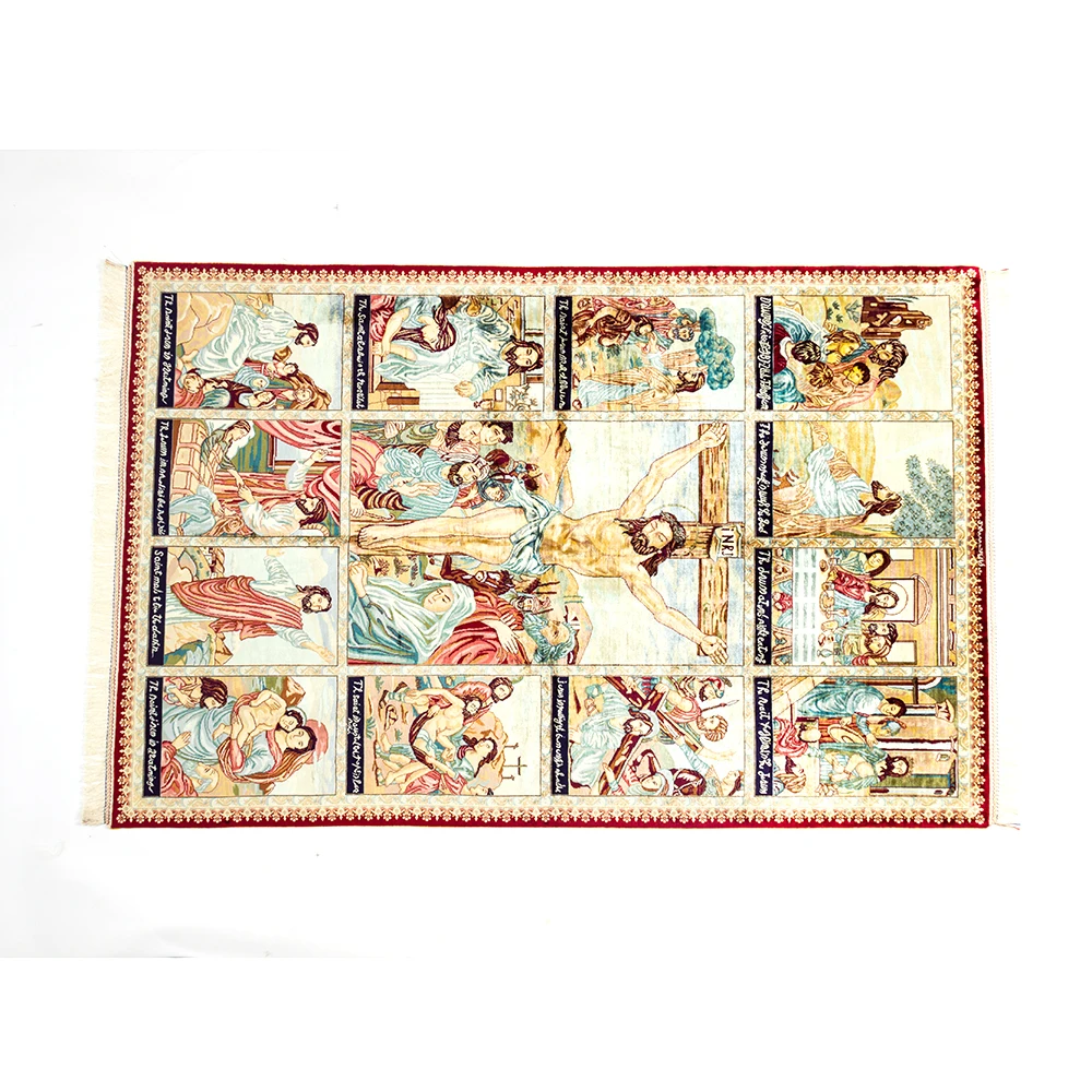 4x6 футов ручная работа настенный молитвенный персидский гобелен ковры wandteppich с Иисусом