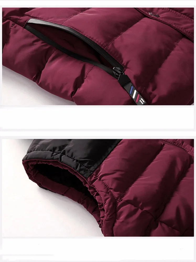 Utility ultra light unisex stylish wine red men vests stylish puffer vest with hood