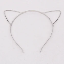 Cat ear hair headband for women,  silver or gold hair hoop