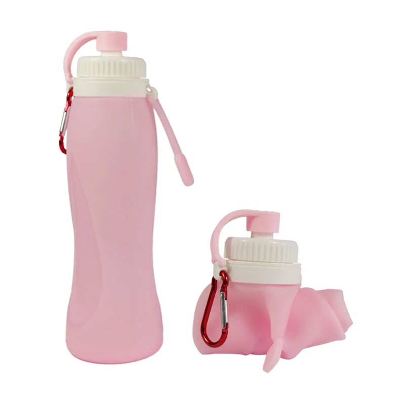 Unique Inflatable Squeeze Folding Collapsible Silicone Water Bottle